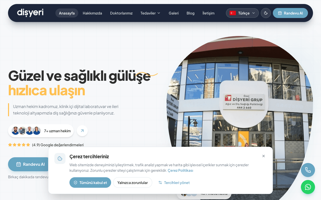 Dışyeri web sitesi ekran görüntüsü