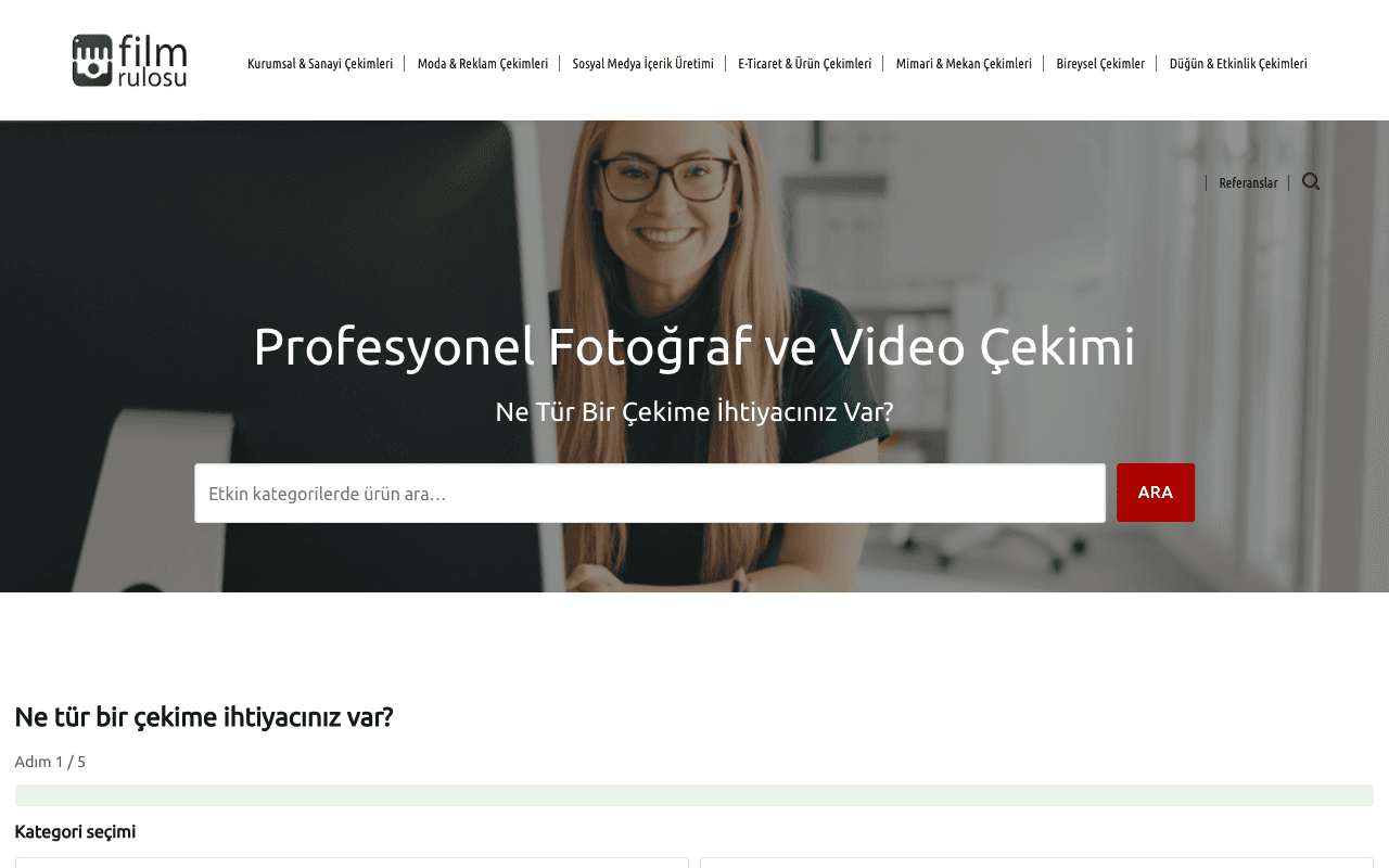 Film Rulosu web sitesi ekran görüntüsü