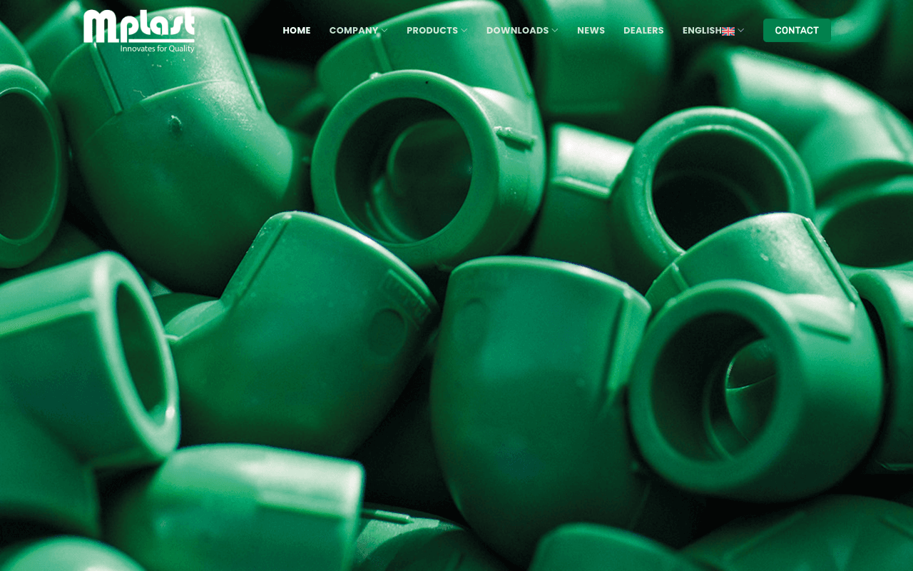 M-Plast Pipe web sitesi ekran görüntüsü