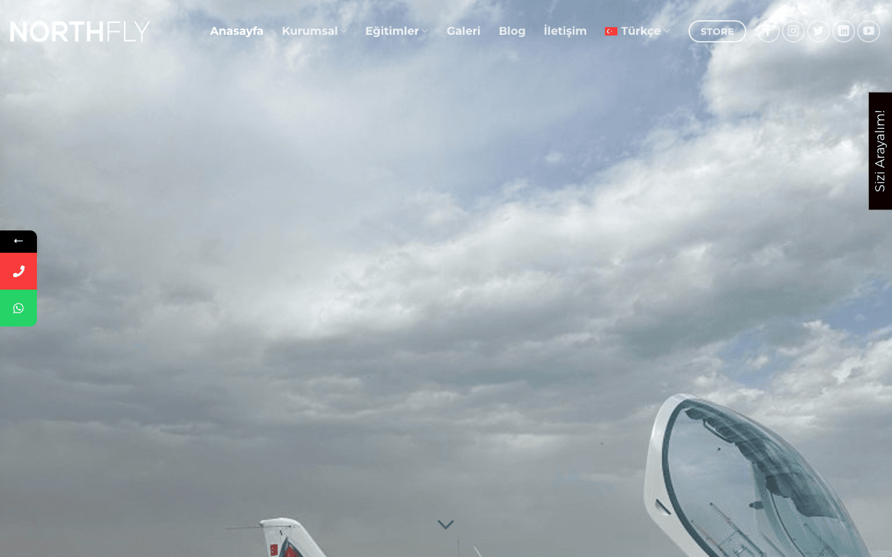 NorthFLY Uçuş Akademisi web sitesi ekran görüntüsü