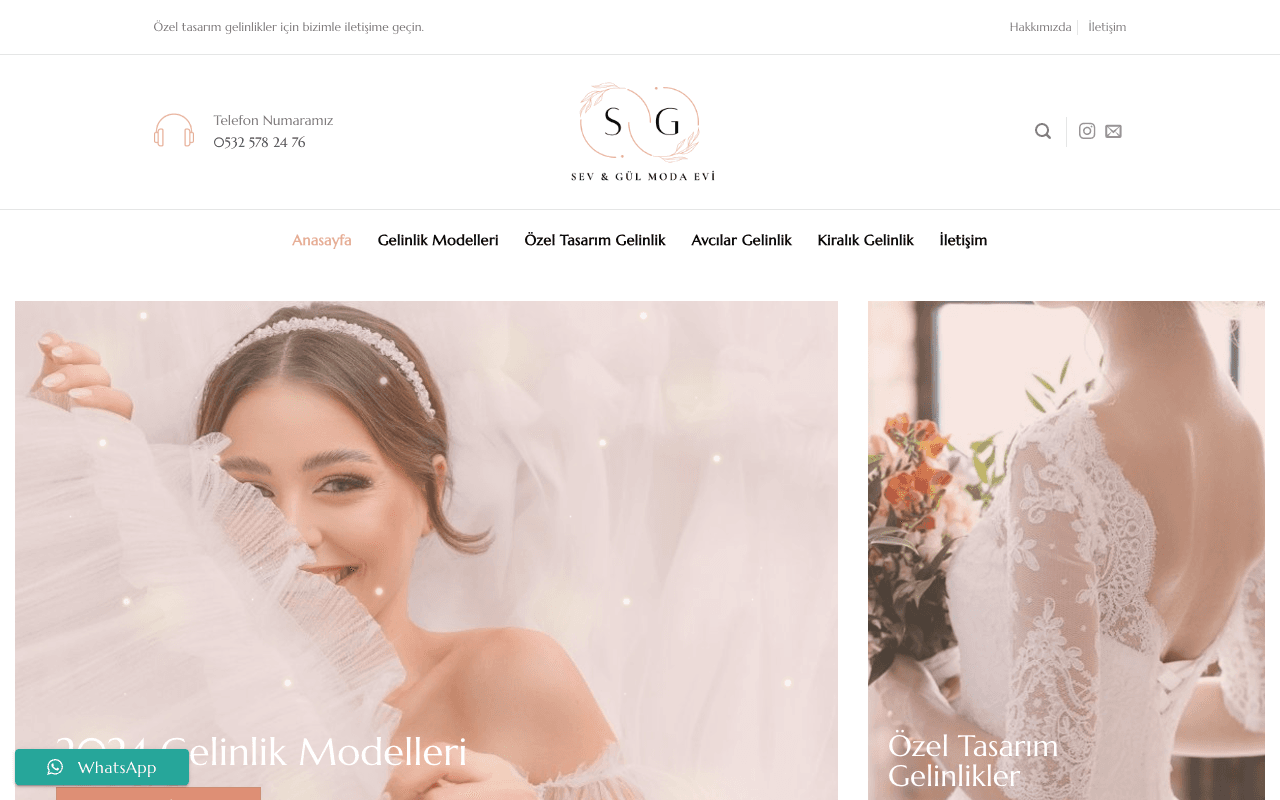 Sevgül Moda Evi web sitesi ekran görüntüsü
